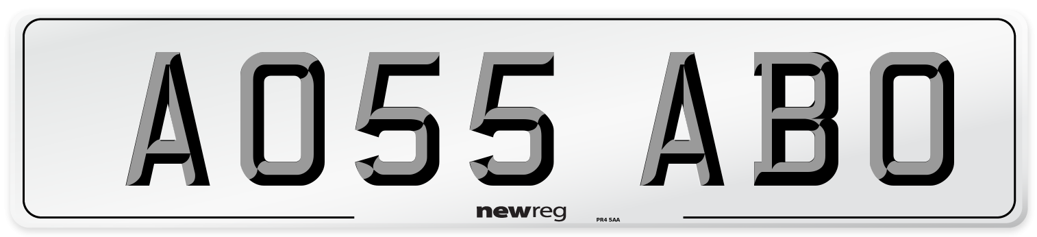 AO55 ABO Number Plate from New Reg
